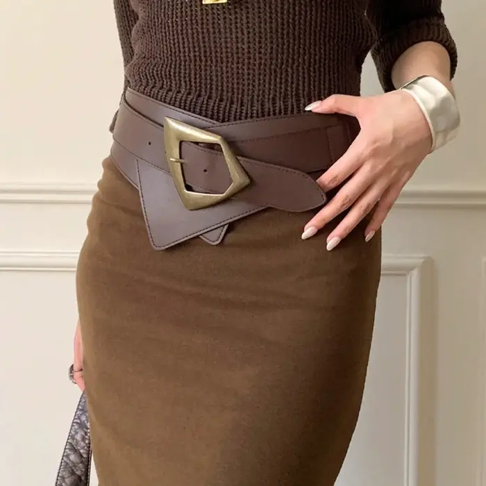 Ceinture pour femme, ceinture marron pour femme