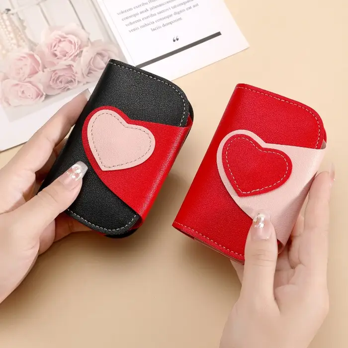 Porte-clés multifonction en cuir PU pour femmes