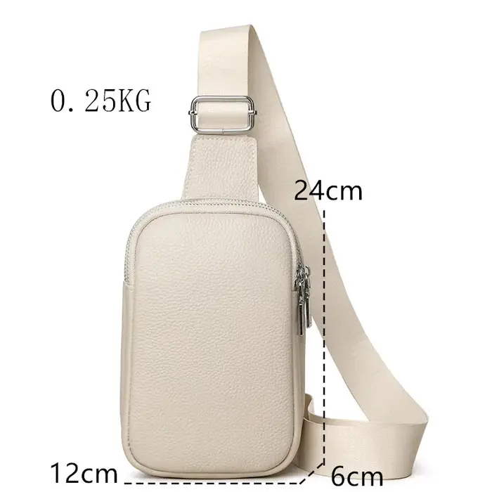 Sac à bandoulière de luxe en cuir véritable pour hommes