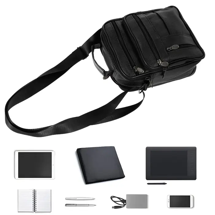 Sac à bandoulière en cuir pour hommes