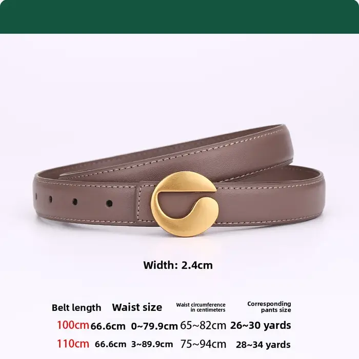 Ceinture en cuir pour femme, ceinture fine polyvalente, ceinture décorative décontractée haut de gam