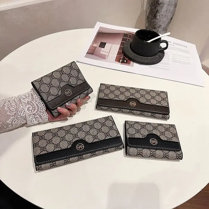 Portefeuille long classique de luxe rétro unisexe