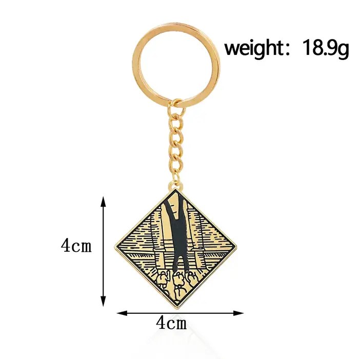 Porte-clés en émail avec anneau de jeu, pendentif magique de dessin animé, Talisman de légende pour