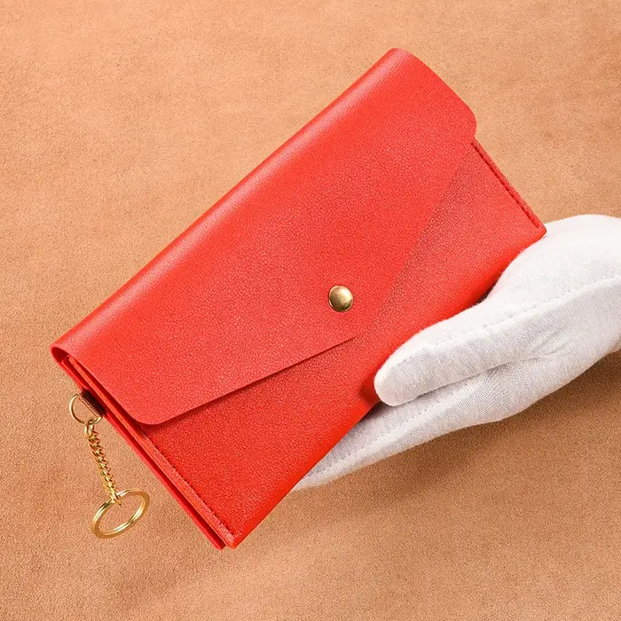 Portefeuille en cuir souple pour femmes