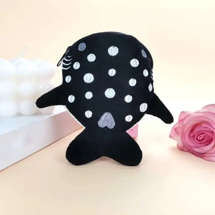 Porte-monnaie multicolore en peluche pour femmes