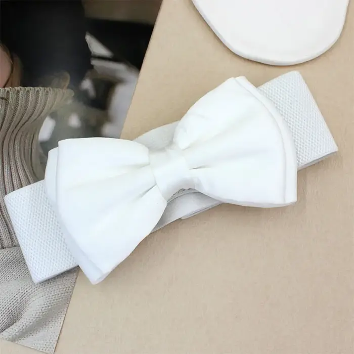 Ceinture à gros nœud élastique pour femme