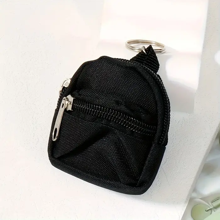 Porte-monnaie, Petit porte-monnaie avec double fermeture éclair, Petit sac à dos porte-clés, Porte-c