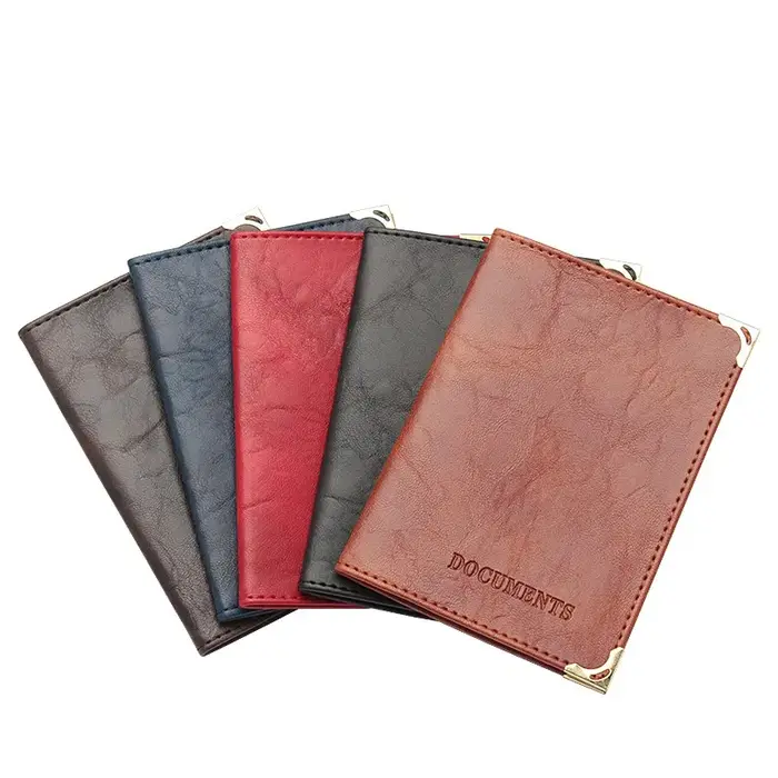 Luxe femmes homme cuir or cuivre coin permis de conduire couverture portefeuille voiture étui rétro conduite Documents carte d'identité crédit titulaire