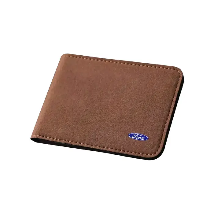 Porte-documents de voiture ultra fin en cuir gaufré, couverture centrale pour permis de conduire, po