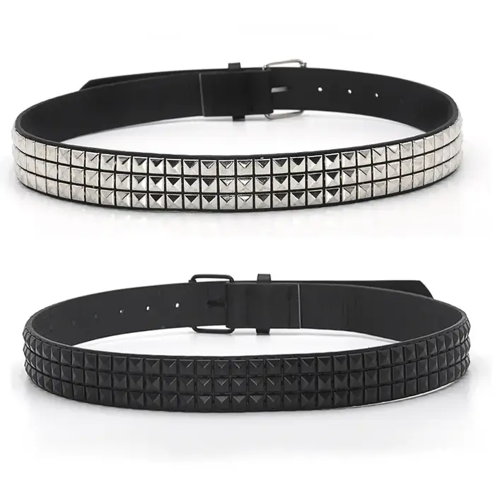 Ceinture à rivets Pyramid Fashion pour hommes et femmes