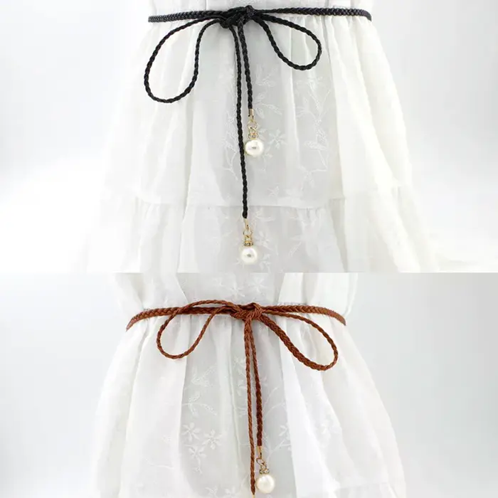 Ceinture fine à nœud bohème pour femmes