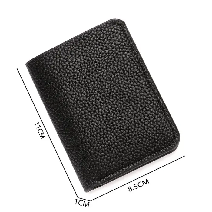 Portefeuille court en cuir PU pour hommes