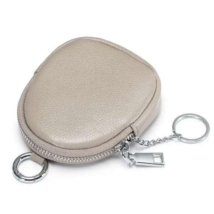Mini porte-monnaie Portable couleur unie avec porte-clés porte-carte portefeuille fermeture éclair s