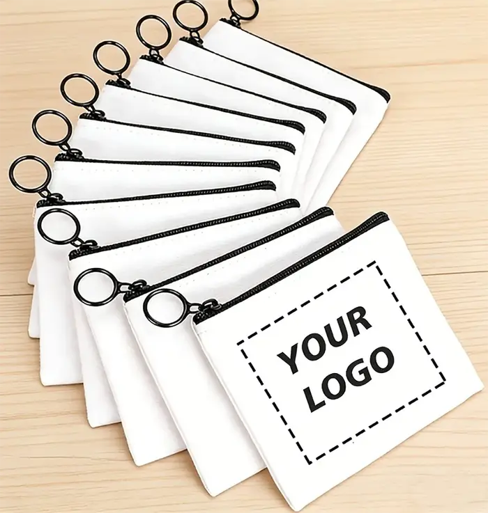 Lot de 10 porte-monnaie personnalisables avec votre logo/image