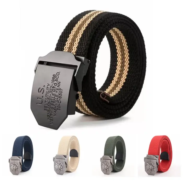 Ceinture jeans ceintures pour homme noir US boucle mode