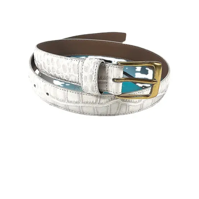 White Red Green Crocodile Grain Real Leather Waist Belt Women Casual Jean Strap Belts Plus Large Size Alligator Pattern Cinture