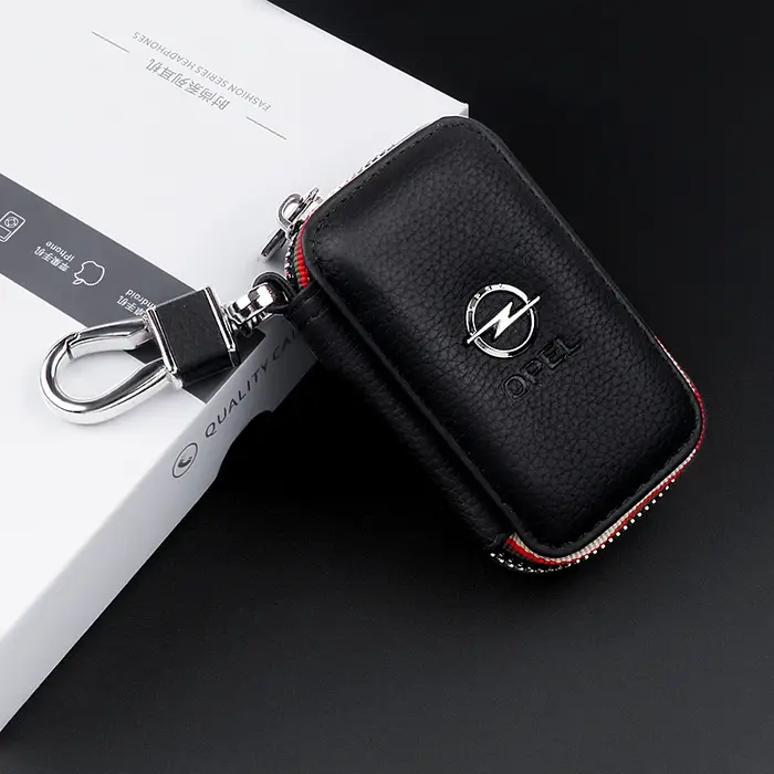 Organisateur de cartes clés en cuir pour voiture, sac de rangement Portable, portefeuille décoratif