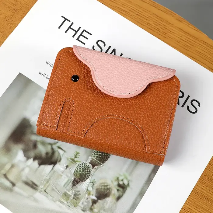 Mini porte-monnaie éléphant en PU souple