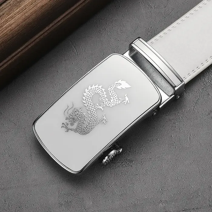 Ceinture en cuir de vachette automatique pour homme