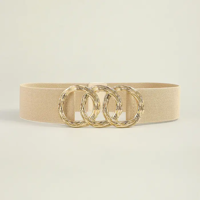 Ceintures en cuir tendance de haute qualité, simples et polyvalentes, avec motif lettres et cercles,