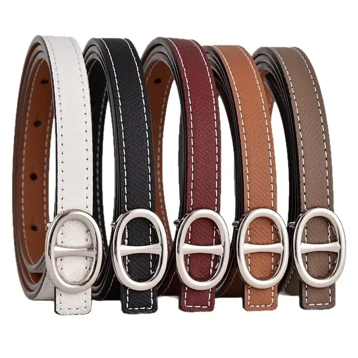 Nouvelle ceinture polyvalente en cuir fin pour femme