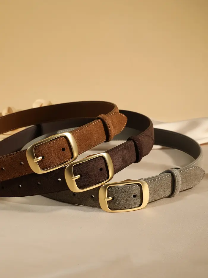 Nouvelle ceinture en cuir de vachette pour femme