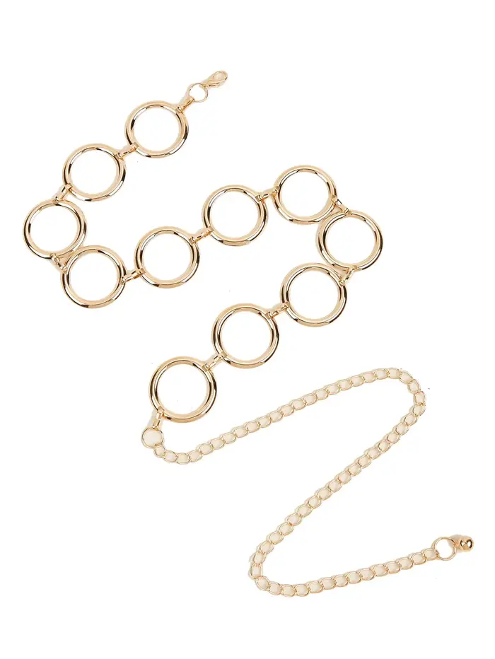 Ceinture de chaîne à décor circulaire