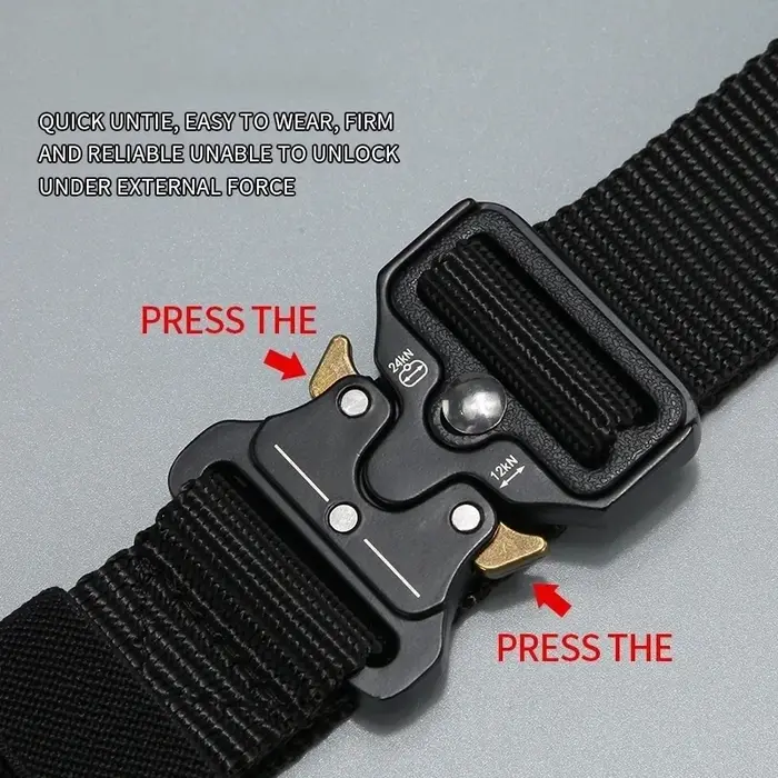 Ceinture tactique de chasse en plein air pour hommes, boucle multifonctionnelle en Nylon, ceinture e