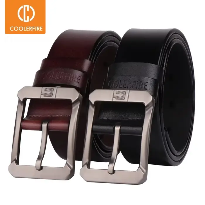 Ceintures en cuir véritable Coolerfire pour hommes