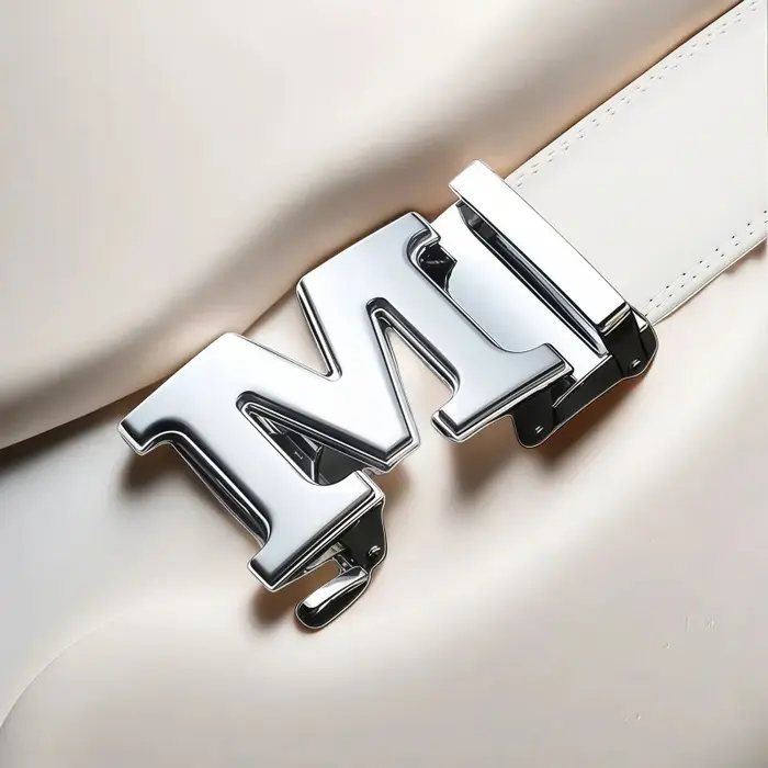 Ceinture blanche pour homme 2026 avec boucle automatique en alliage – Tendance
