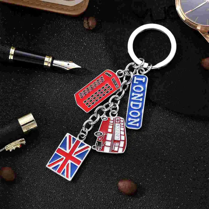 Porte-clés vintage style britannique Union Jack