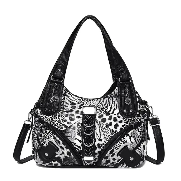 Sac à bandoulière en cuir lavé pour femme
