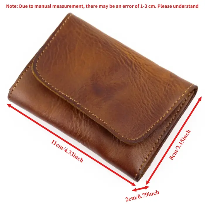 Portefeuille en cuir de vache véritable pour hommes et femmes