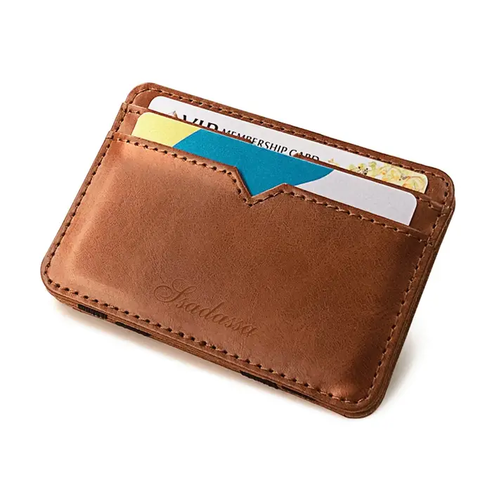 Petit portefeuille magique en cuir pour hommes