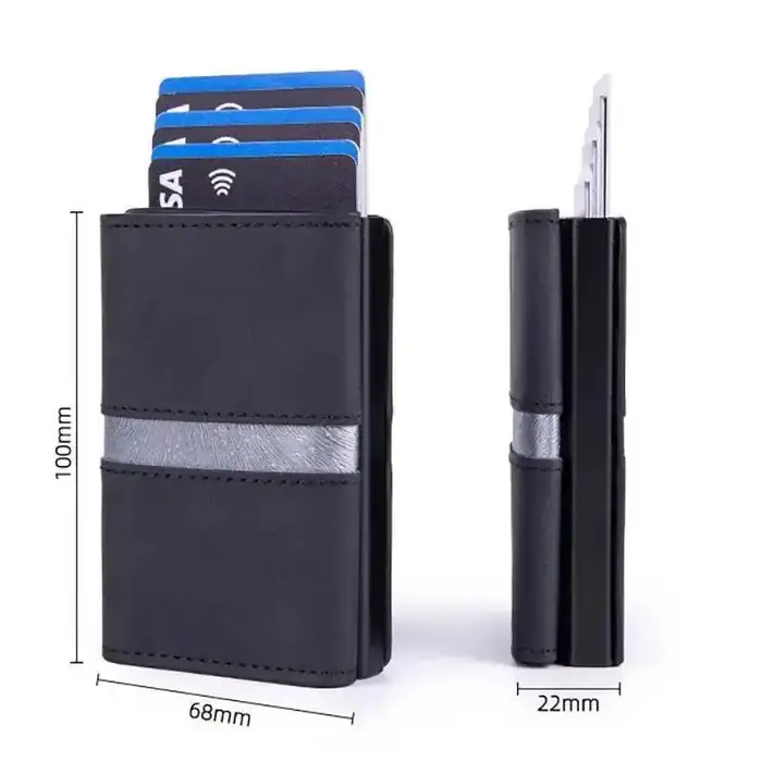 Portefeuille pour hommes porte-carte Portable boîte en aluminium