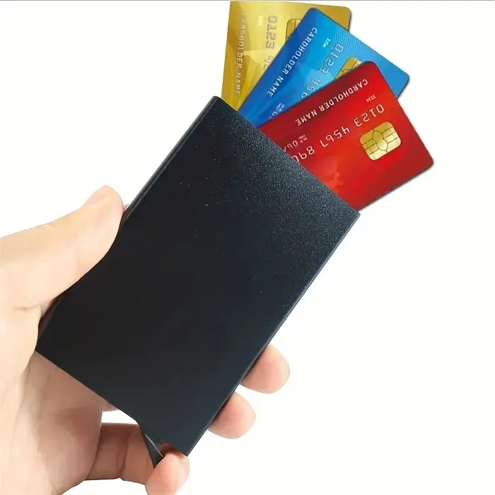 Portefeuille intelligent porte-carte en métal mince