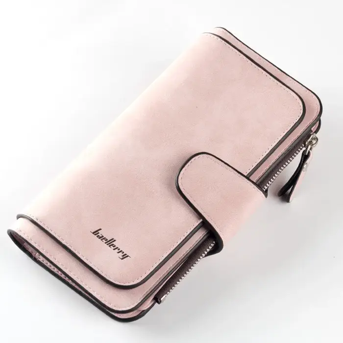 Portefeuille en cuir à moraillon pour femme