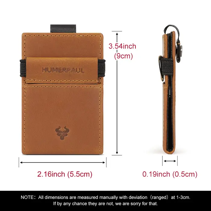 HUMERPAUL mince RFID porte-carte portefeuille pour hommes en cuir véritable Ultra-mince porte-monnaie Portable affaires ID sacs de billets de banque