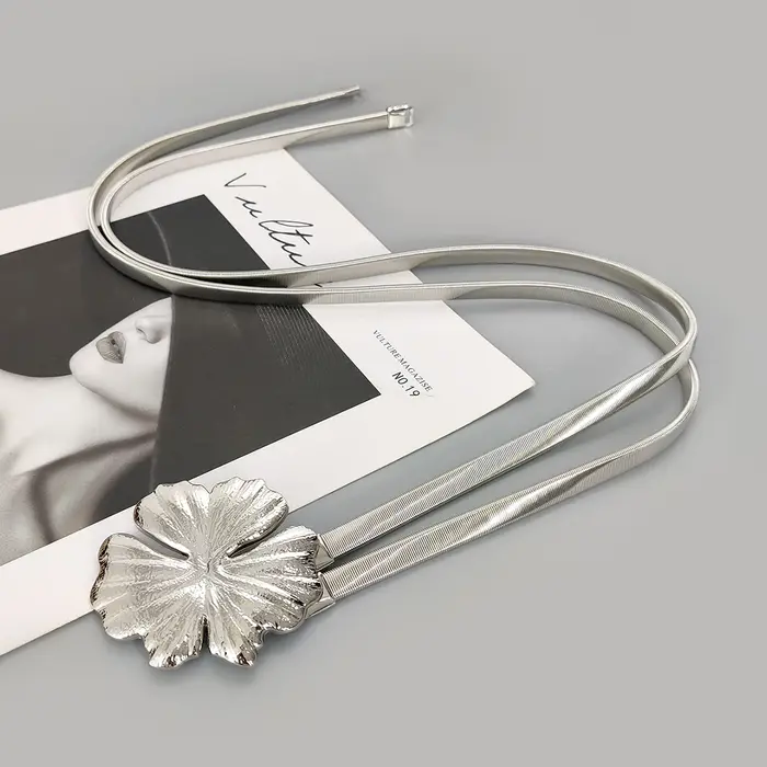 Ceinture élastique en chaîne dorée pour femmes
