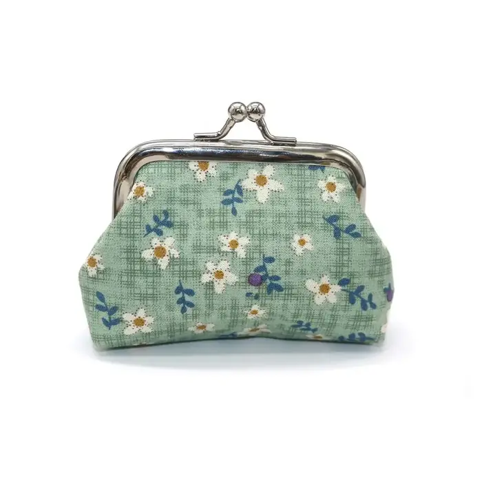 Porte-monnaie rétro pour femme, coloré et mignon, avec fermoir, petit portefeuille, pochette