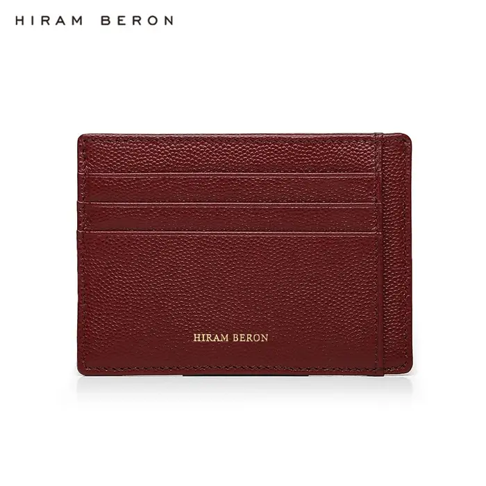 Hiram Beron-Porte-cartes de crédit en cuir personnalisé
