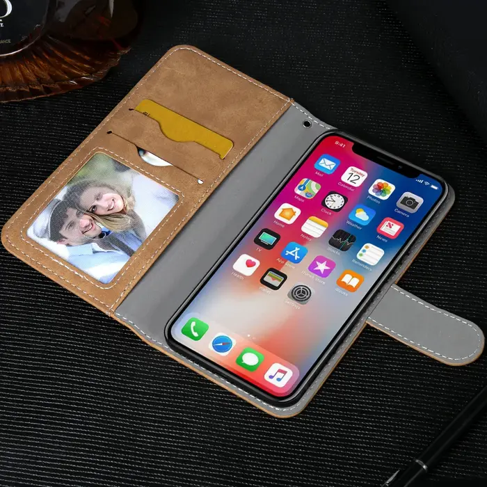 Portefeuille en cuir pour téléphone MyPhone N23 5G