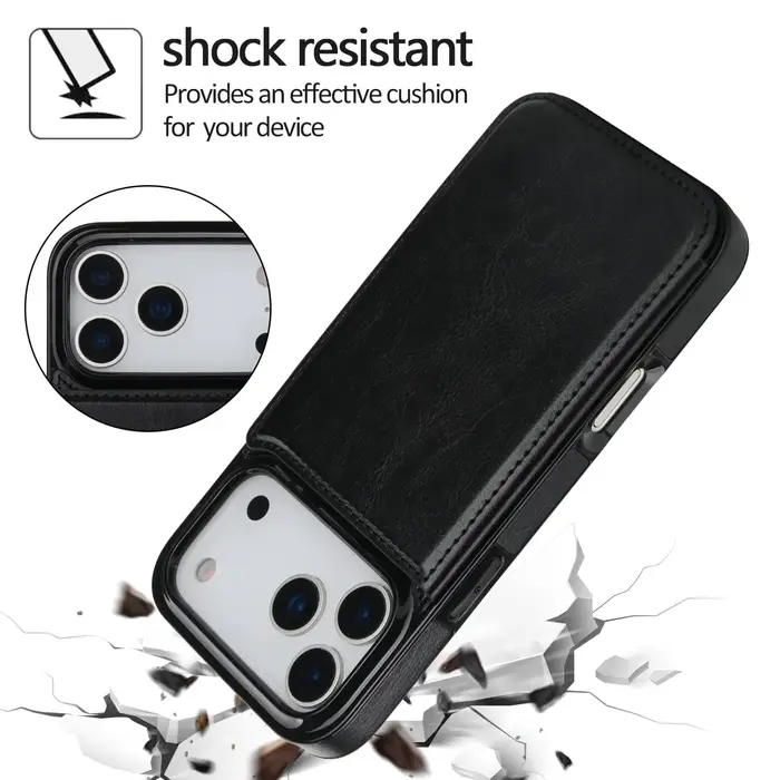 Étui portefeuille avec porte-carte pour iPhone 17/Air/17 Pro/17 Pro Max