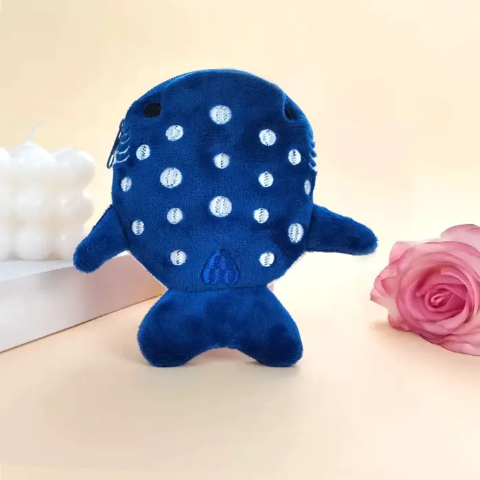 Porte-monnaie multicolore en peluche pour femmes