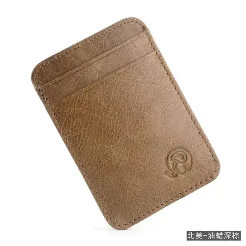 Portefeuille souple Super mince en cuir véritable pour hommes et femmes