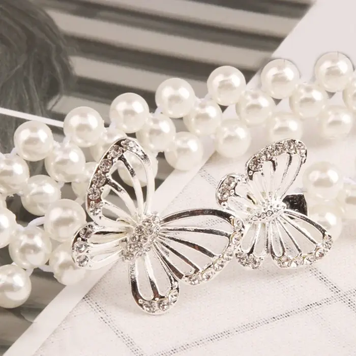Ceinture de taille élégante en perles pour femmes