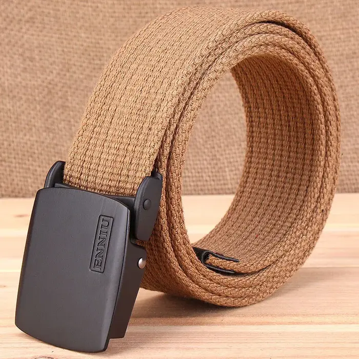 Ceinture en toile épaisse décontractée pour homme, style coréen, tendance, pour pantalon cargo