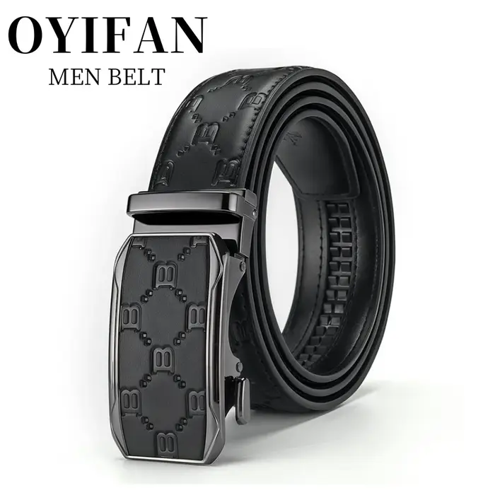 Ceinture en cuir véritable marron noir pour hommes