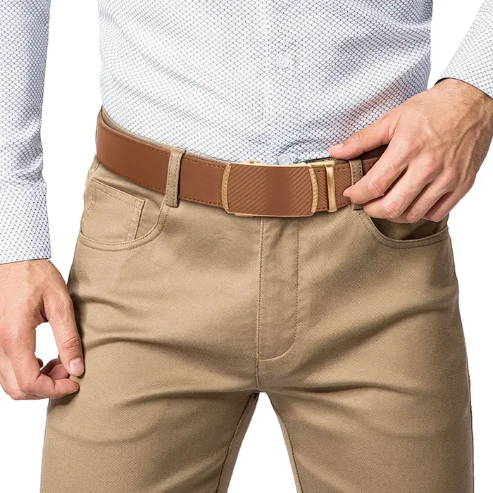 Hommes ceintures en cuir taille sangle mâle automatique boucle ceinture hommes haute qualité ceintur