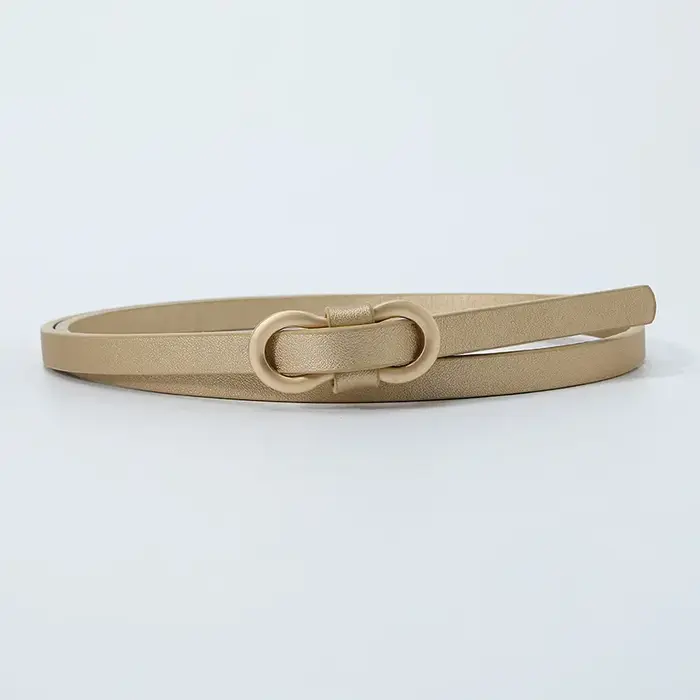 Ceinture nouée en cuir PU vintage pour femme